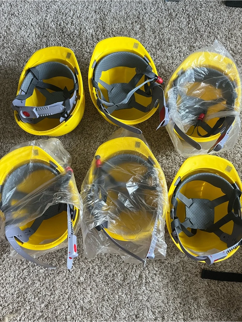 Yellow Construction Party Hard Hats - Pack of 6